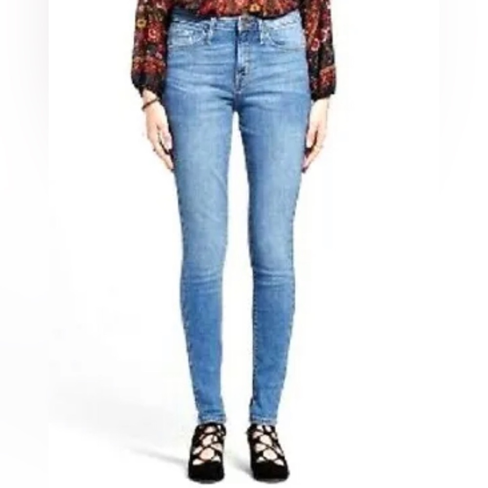 Mossimo High Rise Skinny Power Stretch Denim Jeans Comfy 5-Pocket Size 2S 26 - Picture 3 of 10